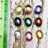 Mix 9pcs Naga Eye Leklai Magic Lucky Gem Stone Egg Oval Stupa Thai Amulet #16505