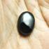 Naga Eye Leklai Lucky Stone Pendant Wealth Charm Black Oval Thai Amulet 16508