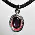 Naga Eye Leklai Lucky Stone Pendant Wealth Charm Black Oval Thai Amulet 16508