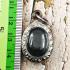 Naga Eye Leklai Lucky Stone Pendant Wealth Charm Black Oval Thai Amulet 16508