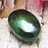 Naga Eye Leklai Lucky Stone Pendant Wealth Money Green Oval Thai Amulet #16509