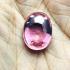 Naga Eye Leklai Lucky Stone Pendant Wealth Love Pink Rose Oval Thai Amulet 16510