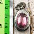Naga Eye Leklai Lucky Stone Pendant Wealth Love Pink Rose Oval Thai Amulet 16510