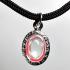 Naga Eye Leklai Lucky Stone Pendant Wealth Protect Clear Oval Thai Amulet #16511