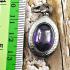 Naga Eye Leklai Lucky Stone Pendant Money Magic Purple Oval Thai Amulet 16514