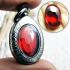 Naga Eye Leklai Lucky Stone Pendant Wealth Fortune Red Oval Thai Amulet #16515