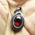 Naga Eye Leklai Lucky Stone Pendant Wealth Fortune Red Oval Thai Amulet #16515