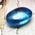 Naga Eye Leklai Magic Stone Pendant Wealth Fortune Blue Oval Thai Amulet #16516