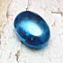 Naga Eye Leklai Magic Stone Pendant Wealth Fortune Blue Oval Thai Amulet #16516