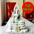 Jumbo Large Buddha Statue Marble Fiber Glass Chinnaraj 50cm Thai Amulet #16528