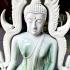Jumbo Large Buddha Statue Marble Fiber Glass Chinnaraj 50cm Thai Amulet #16528