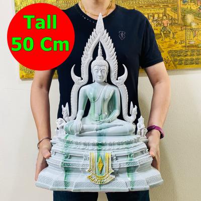 Jumbo Large Buddha Statue Marble Fiber Glass Chinnaraj 50cm Thai Amulet #16528