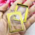 BLANK EMPTY ACRYLIC FRAME CASE THAI AMULET 2IN1 LIMPID GOLD SOMDEJ 4.5CM