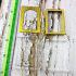 BLANK EMPTY ACRYLIC FRAME CASE THAI AMULET 2IN1 LIMPID GOLD SOMDEJ 4.5CM