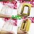 BLANK EMPTY ACRYLIC FRAME CASE THAI AMULET 2IN1 GOLD SOMDEJ PAKNAM 2.2CM