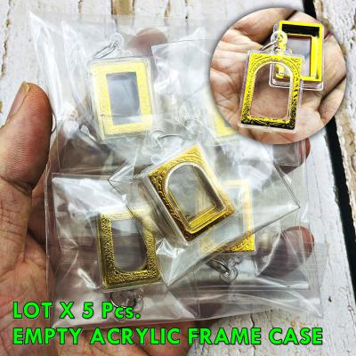 LOTX5 BLANK EMPTY ACRYLIC FRAME CASE THAI AMULET 2IN1 SOMDEJ PAKNAM 2.2CM