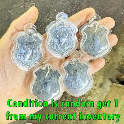 Waterproof Flying Tiger Large Wing Survival Lp Chanai Black Thai Amulet #16562