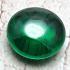 LEKLAI NAGA EYE CRYSTAL GEMS HEALING STONE LUCKY THAI AMULET BUTTON EMERALD GREEN ROUND
