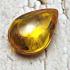 Leklai Naga Eye Magic Lucky Wealth Rich Stone Teardrop Yellow Thai Amulet #16572