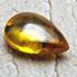 Leklai Naga Eye Magic Lucky Wealth Rich Stone Teardrop Yellow Thai Amulet #16572