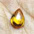 Leklai Naga Eye Magic Lucky Wealth Rich Stone Teardrop Yellow Thai Amulet #16572