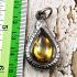 Leklai Naga Eye Magic Lucky Wealth Rich Stone Teardrop Yellow Thai Amulet #16572