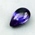 Leklai Naga Eye Crystal Healing Gem Stone Teardrop Luck Purple Thai Amulet 16573