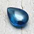 Leklai Naga Eye Crystal Magic Lucky Stone Teardrop Happy Blue Thai Amulet #16575