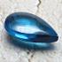 Leklai Naga Eye Crystal Magic Lucky Stone Teardrop Happy Blue Thai Amulet #16575