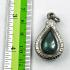 Leklai Naga Eye Crystal Magic Lucky Stone Teardrop Rich Green Thai Amulet #16577