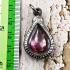 Leklai Naga Eye Magic Love Natural Stone Teardrop Rose Pink Thai Amulet #16578