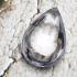 Leklai Naga Eye Magic Stone Lucky Health Wealth Teardrop Clear Thai Amulet 16579