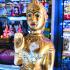 LARGE NANGKWAG CLASSIC CLAY STATUE GOLDEN LADY BECKON SPIRIT THAI AMULET LP YAM BE2540