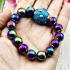 Bracelet Leklai Rainbow Gold Magnetic Healing Lp Somporn Blue Thai Amulet #16592
