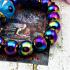 Bracelet Leklai Rainbow Gold Magnetic Healing Lp Somporn Blue Thai Amulet #16592
