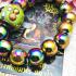 Bracelet Leklai Rainbow Bead Magnetic Healing Lp Somporn Green Thai Amulet 16594