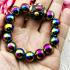 Bracelet Leklai Rainbow Bead Magnetic Healing Thai Amulet Lp Somporn Black 16595