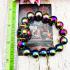 Bracelet Leklai Rainbow Bead Magnetic Healing Thai Amulet Lp Somporn Black 16595