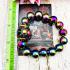 Bracelet Leklai Rainbow Bead Magnetic Healing Thai Amulet Lp Somporn Black 16595