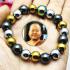 Bracelet Mixed Leklai Bead Fortune Healing Magnetic Lp Somporn Thai Amulet 16597 RAINBOW GOLD SILVERY BLACK