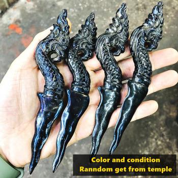 Leklai Magic Meedmor Rainbow Naga Protection Dragon Immortal Thai Amulet #16605