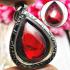 Leklai Naga Eye Tear Stone Magic Lucky Healing Money Rich Red Thai Amulet #16631