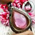 Leklai Naga Eye Tear Stone Magic Lucky Charm Lust Love Pink Thai Amulet #16633