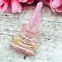 Ancient Leklai Naga Eye Healing Crystal Lersri Snake Head Pink Thai Amulet 16639