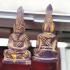 Leklai Naga Eye Healing Stone Lersri Snake Dragon Head Purple Thai Amulet #16640