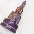Leklai Naga Eye Healing Stone Lersri Snake Dragon Head Purple Thai Amulet #16640