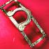 METAL EMPTY FRAME MASK CASE THAI AMULET GOLD MICRON 24K BRACELET RUAY 5CM