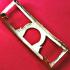 METAL EMPTY FRAME MASK CASE THAI AMULET GOLD MICRON 24K BRACELET RUAY 5CM
