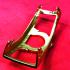 METAL EMPTY FRAME MASK CASE THAI AMULET GOLD MICRON 24K BRACELET RUAY 5CM
