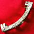 METAL EMPTY FRAME MASK CASE THAI AMULET GOLD MICRON 24K BRACELET RUAY 5CM